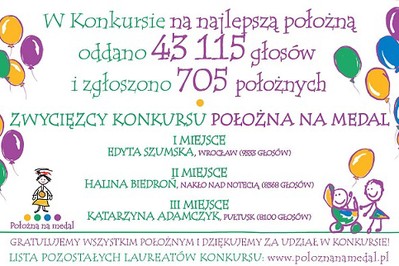 NAJLEPSZE POŁOŻNE W POLSCE PRACUJĄ WE WROCŁAWIU, NAKLE NAD NOTECIĄ I PUŁTUSKU