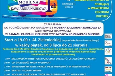 Mobilna Kawiarnia Naukowa - 3.07-21.08 - WARSZAWA
