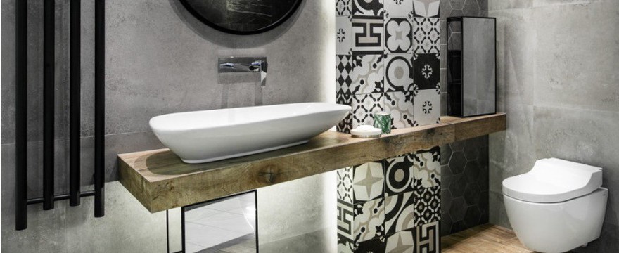 Nowoczesne i stylowe łazienki – umywalka z konglomeratu