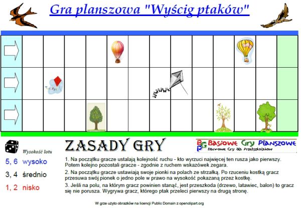 Gra "Wyścig ptaków"